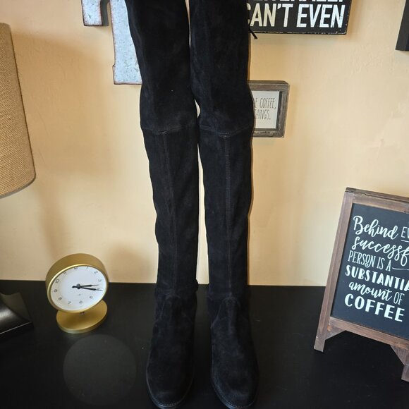 Like New STUART WIETZMAN Over the Knee Suede Boots sz 8 - Picture 7 of 16